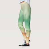 Ocean Beach Watercolor Sun Sand Leggings (Links)