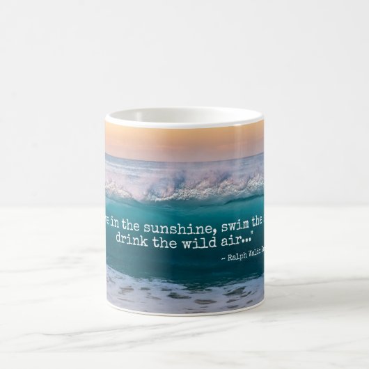 Ocean Beach Wave Emerson Quote Tee oder Kaffeetasse (Mittel)