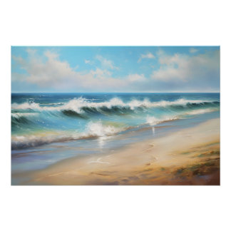 Ocean Beach Wave - Gezeitenart Poster