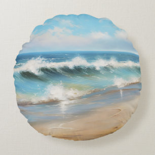 Ocean Beach Wave - Gezeitenart Rundes Kissen