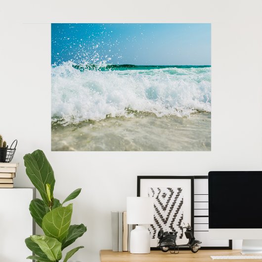 Ocean Beach Wave Küstenposter Poster (Heimbüro)