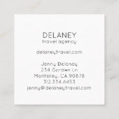 Ocean Beach Waves Birds Sunset Nature Foto Travel Quadratische Visitenkarte (Rückseite)