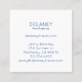 Ocean Beach Waves Birds Sunset Nature Foto Travel Quadratische Visitenkarte (Rückseite)