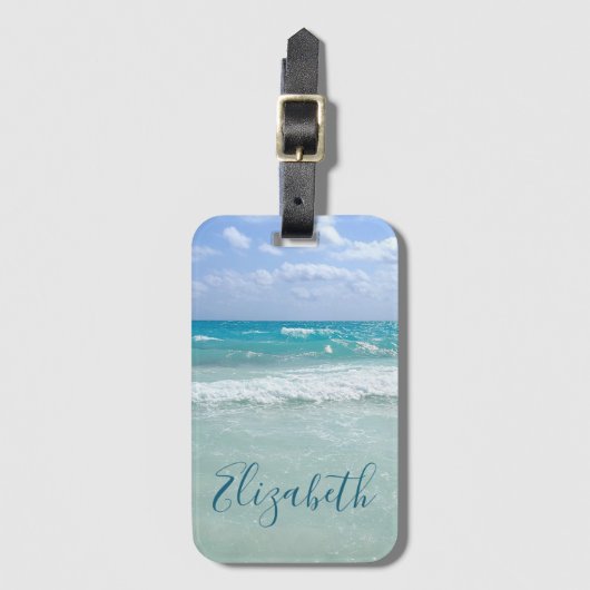 Ocean Beach Waves hinzufügen Gepäckanhänger (Vorderseite Vertikal)