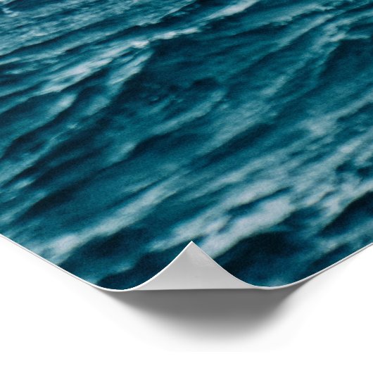 Ocean Beach Waves Nature Foto Poster (Ecke)