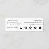 Ocean Beach Waves Sunset Nature Foto Travel Mini Visitenkarte (Rückseite)