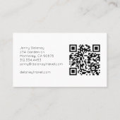 Ocean Beach Waves Sunset Nature Foto Travel QR Visitenkarte (Rückseite)