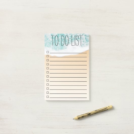 Ocean Beach Waves - Tropical List Post-it Klebezettel (Auf Schreibtisch)