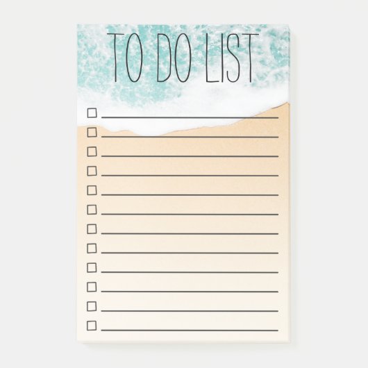 Ocean Beach Waves - Tropical List Post-it Klebezettel (Vorderseite)