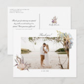 Ocean Beach Wedding Vielen Dank Foto Card Postcard Postkarte (Vorne/Hinten)