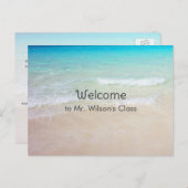 Ocean Beach Willkommen zurück zu den Schulpostkart Postkarte (Vorne/Hinten)