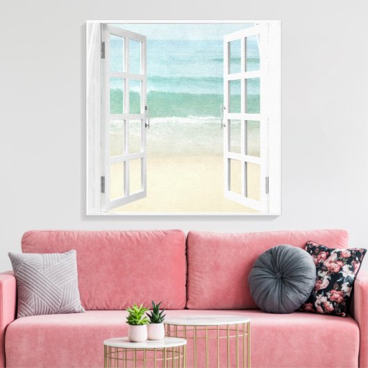 Ocean Beach Window Leinwanddruck (Insitu (Wohnzimmer))