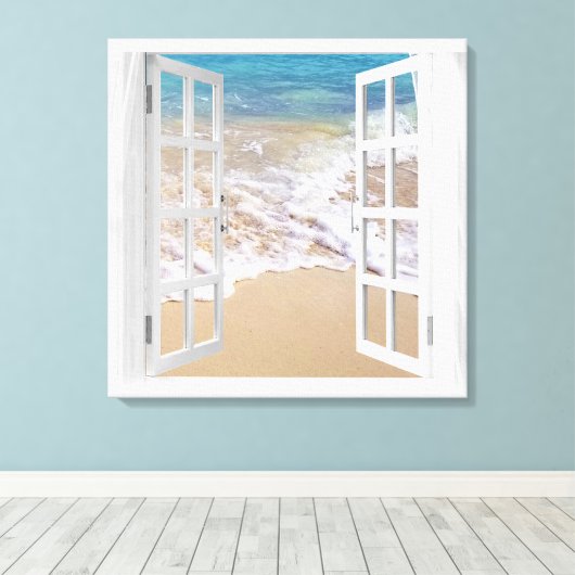 Ocean Beach Window Leinwanddruck (Insitu (Holzboden))