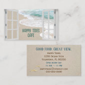 Ocean Beach Window With Surf Scene Visitenkarte (Vorne/Hinten)