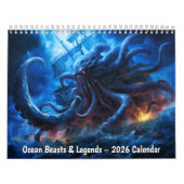 Ocean Beasts & Legends – 2026 Calendar Kalender (Titelbild)