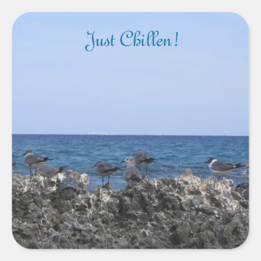Ocean Beauty Quadratischer Aufkleber (Vorderseite)