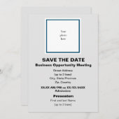 Ocean Bl. & Lt. Grey Business-Meeting Save The Date (Vorne/Hinten)