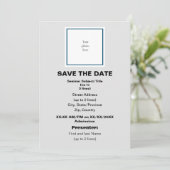Ocean Bl. und Lt. Gray Seminar Save The Date (Stehend Vorderseite)