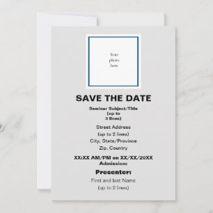 Ocean Bl. und Lt. Gray Seminar Save The Date