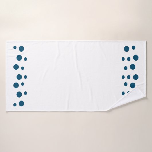Ocean Blau und Weiß Moderne Blasen Punkte Badhandtuch Set (Badehandtuch)