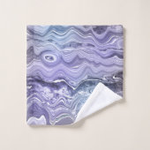 OCEAN BLAUE WHITE MARBLE SWIRL TOWEL SET (Waschlappen)