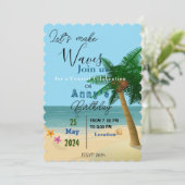 Ocean Bliss Celebrations Einladung (Stehend Vorderseite)