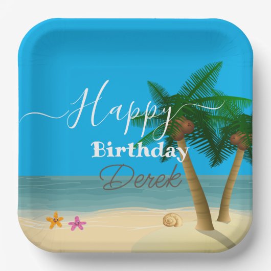 Ocean Bliss Celebrations Pappteller (Vorderseite)