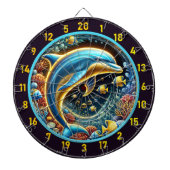 Ocean Bliss Dolphin Dartboard Design Dartscheibe (vorne)