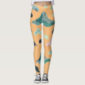 Ocean Bliss Künstlerische Leggings - Stilvolle Was (Vorderseite)