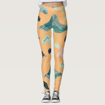 Ocean Bliss Künstlerische Leggings - Stilvolle Was