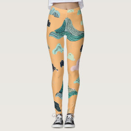 Ocean Bliss Künstlerische Leggings - Stilvolle Was