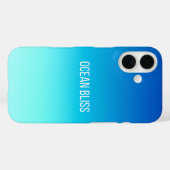 Ocean Bliss - Modern Blue Gradient Case-Mate iPhone Hülle (Rückseite (Horizontal))