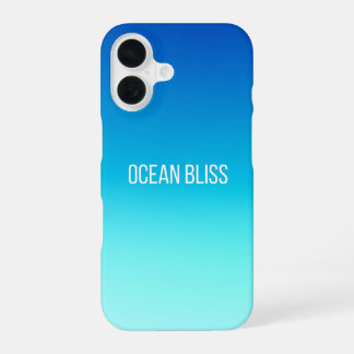 Ocean Bliss - Modern Blue Gradient iPhone 16 Hülle