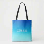 Ocean Bliss - Modern Blue Gradient Tasche (Vorderseite)