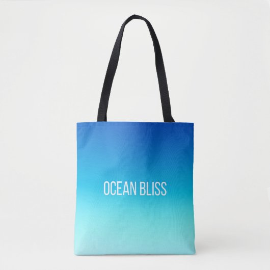 Ocean Bliss - Modern Blue Gradient Tasche (Vorderseite)