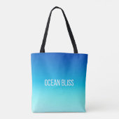 Ocean Bliss - Modern Blue Gradient Tasche (Rückseite)