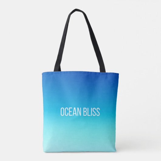 Ocean Bliss - Modern Blue Gradient Tasche (Rückseite)