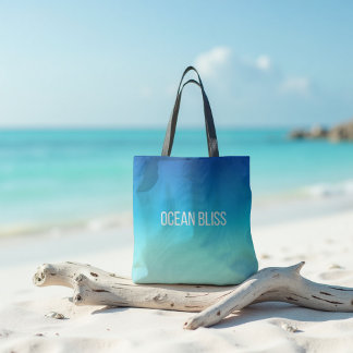 Ocean Bliss - Modern Blue Gradient Tasche