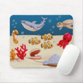 Ocean Bliss Mouse Pad Mousepad (Mit Mouse)