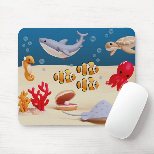 Ocean Bliss Mouse Pad Mousepad (Mit Mouse)