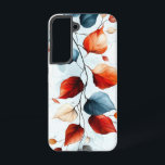 Ocean Bloom Samsung Galaxy Hülle<br><div class="desc">Eine dunkle Leinwand von Korallen und aquamarinen Blumen,  die wie Wellen rollen.</div>