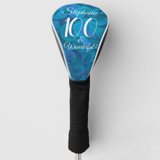 Ocean Blue 100 und Wonderful Birthday Party Golf Headcover (Vorderseite)