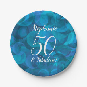Ocean Blue 50 und fabelhafte Geburtstagsparty Pappteller