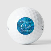 Ocean Blue 60 & Sensational Birthday Party Golfball (Vorderseite)