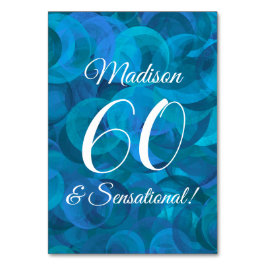 Ocean Blue 60 & Sensational Birthday Party Tischnummer