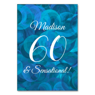 Ocean Blue 60 & Sensational Birthday Party Tischnummer