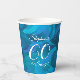 Ocean Blue 60 und Sassy Birthday Party Pappbecher