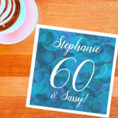 Ocean Blue 60 und Sassy Birthday Party Serviette