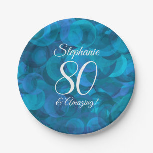 Ocean Blue 80 und Phantastische Geburtstagsparty Pappteller