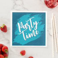 Ocean Blue Abstrakt Paint Stroke Party Time